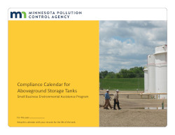 Image of Minnesota's Compliance Calendar for above ground storage tanks 