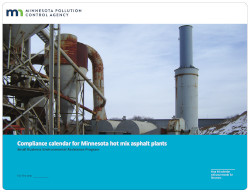 Image of Minnesota's Compliance Calendar for hot asphalt mix