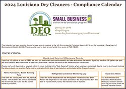 2024 Louisiana Dry Clean Calendar