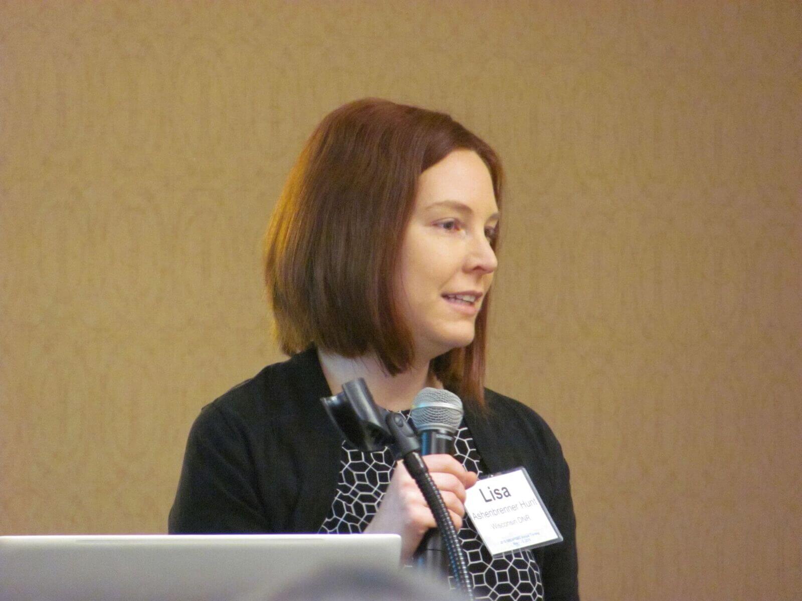 Image of Lisa giving a presentation