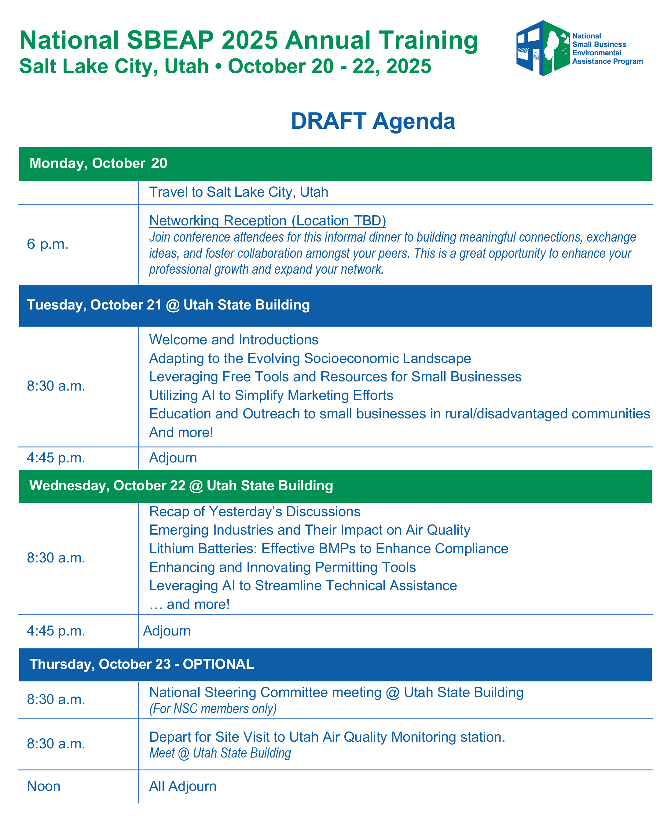 2025 Draft Agenda